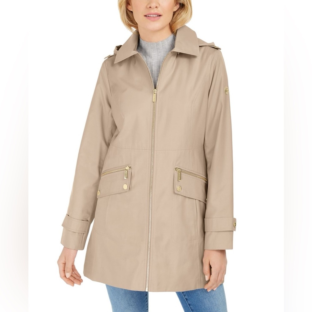 NWOT Michael Kors Hooded Water-Resistant Raincoat